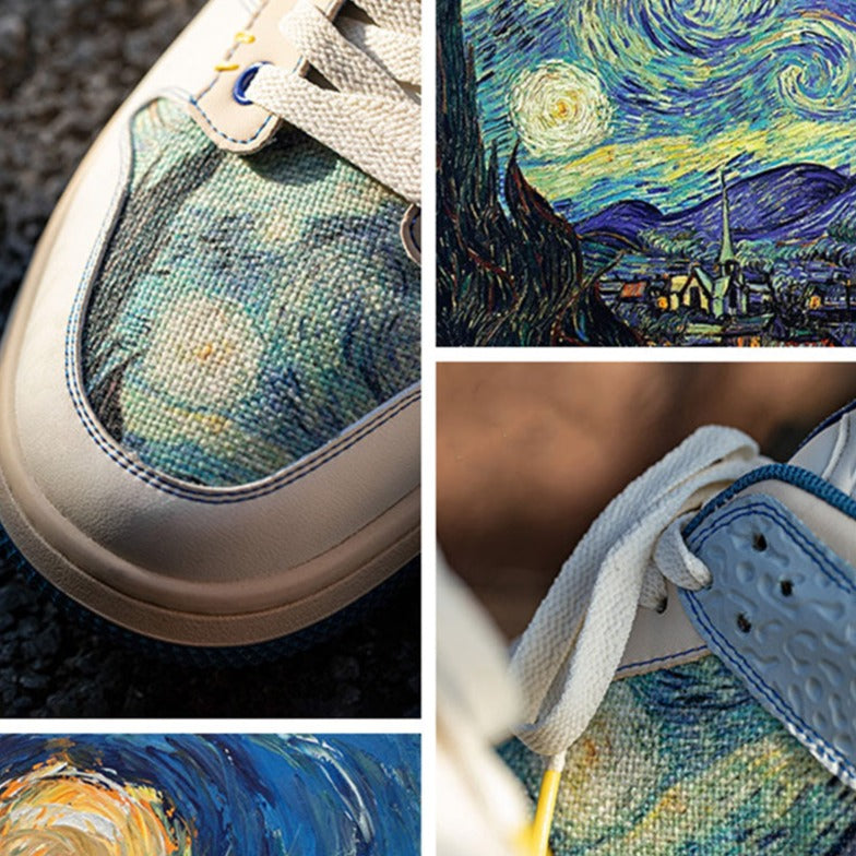 Van Gogh Sternennacht inspirierte Sneaker 