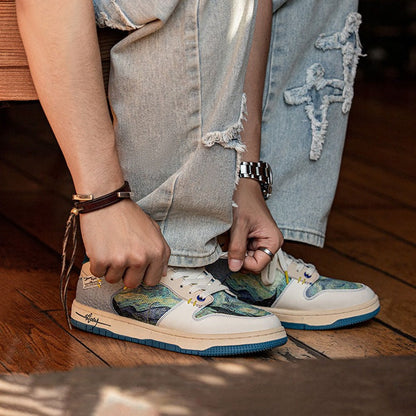 Van Gogh Sternennacht inspirierte Sneaker 